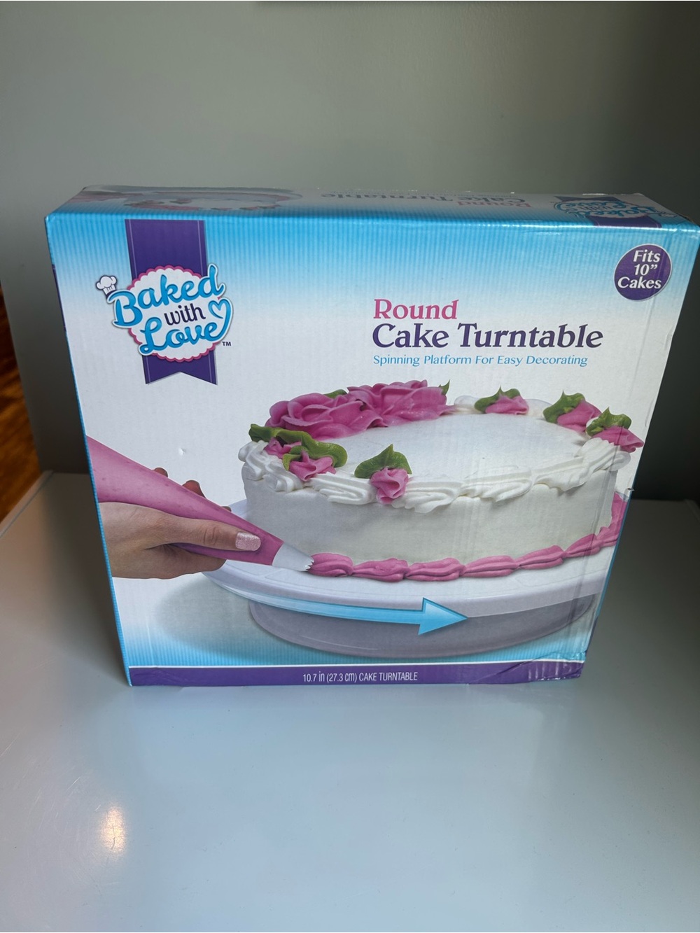 Pink Round Cake Turntable
